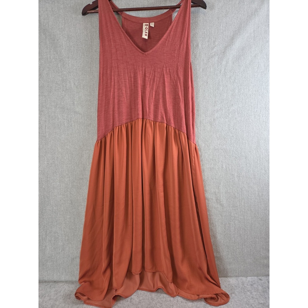 Anthropologie Dolan XL Left Coast Rust Fabiana Knit Tank Dress A Line Fairy Boho